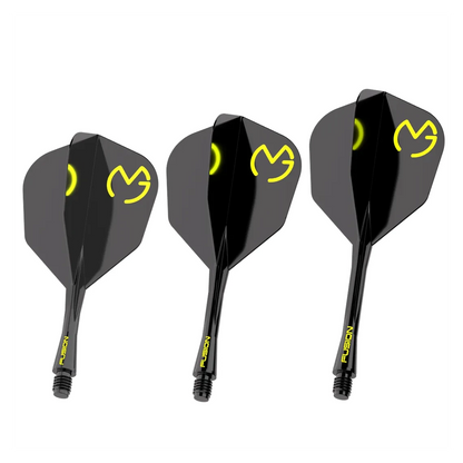 Winmau Fusion Integrated Flight & Shaft MvG PacMan - Black & Green