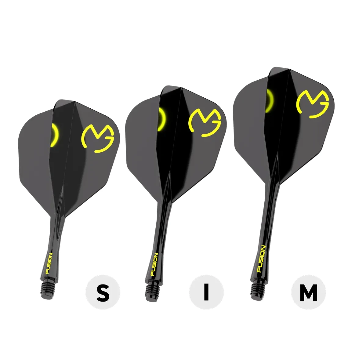 Winmau Fusion Integrated Flight & Shaft MvG PacMan - Black & Green