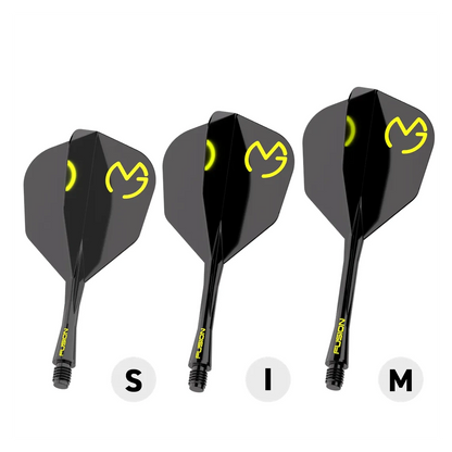 Winmau Fusion Integrated Flight & Shaft MvG PacMan - Black & Green