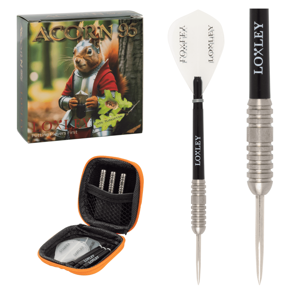 Loxley Acorn 95 95% Tungsten Steel Tip Darts full set