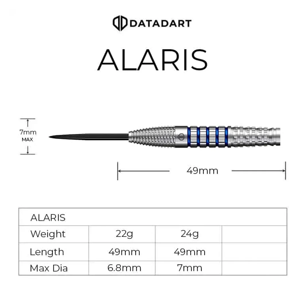 Datadart Alaris 90% Tungsten Steel Tip Darts 