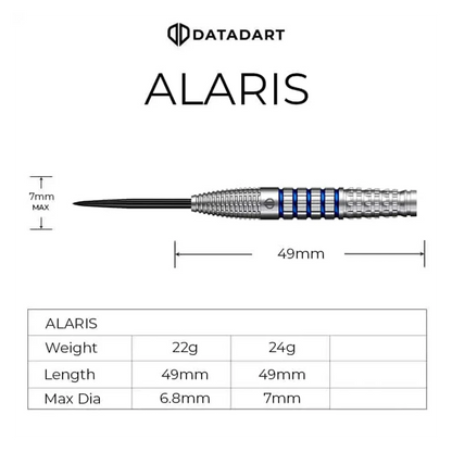 Datadart Alaris 90% Tungsten Steel Tip Darts 