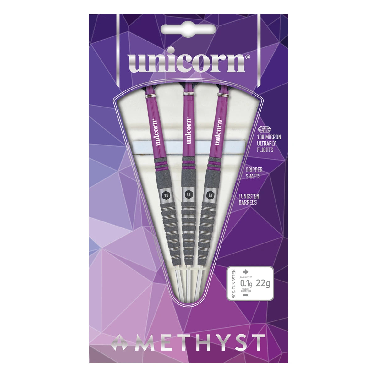 Unicorn Amethyst (4) 90% Tungsten 20g Darts