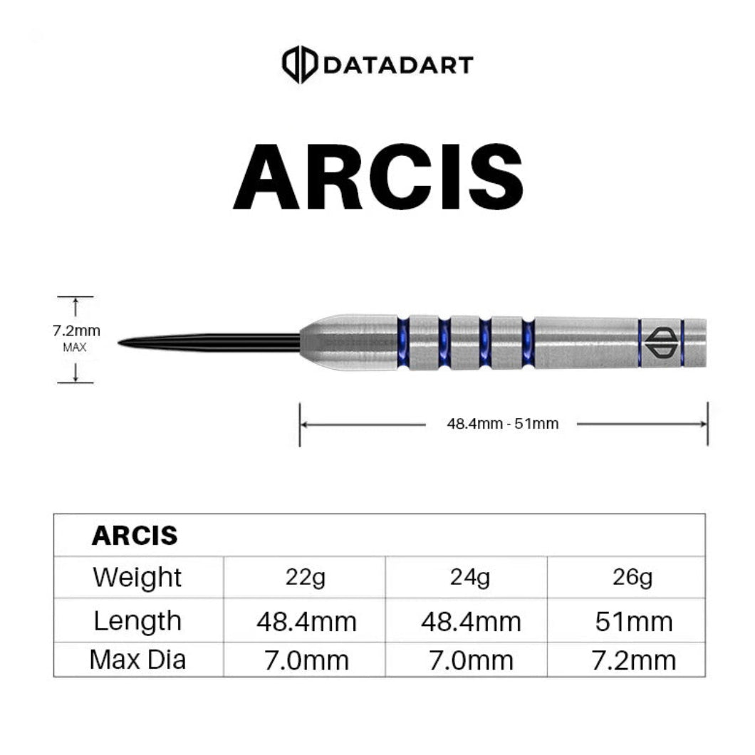 Datadart Arcis 90% Tungsten Darts Stats