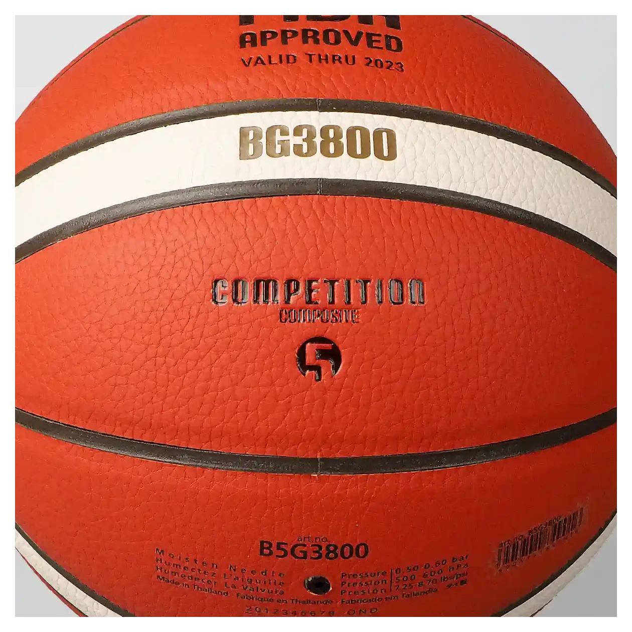 Molten BG3800 Basketball - 12 Panel Composite Leather (Indoor)