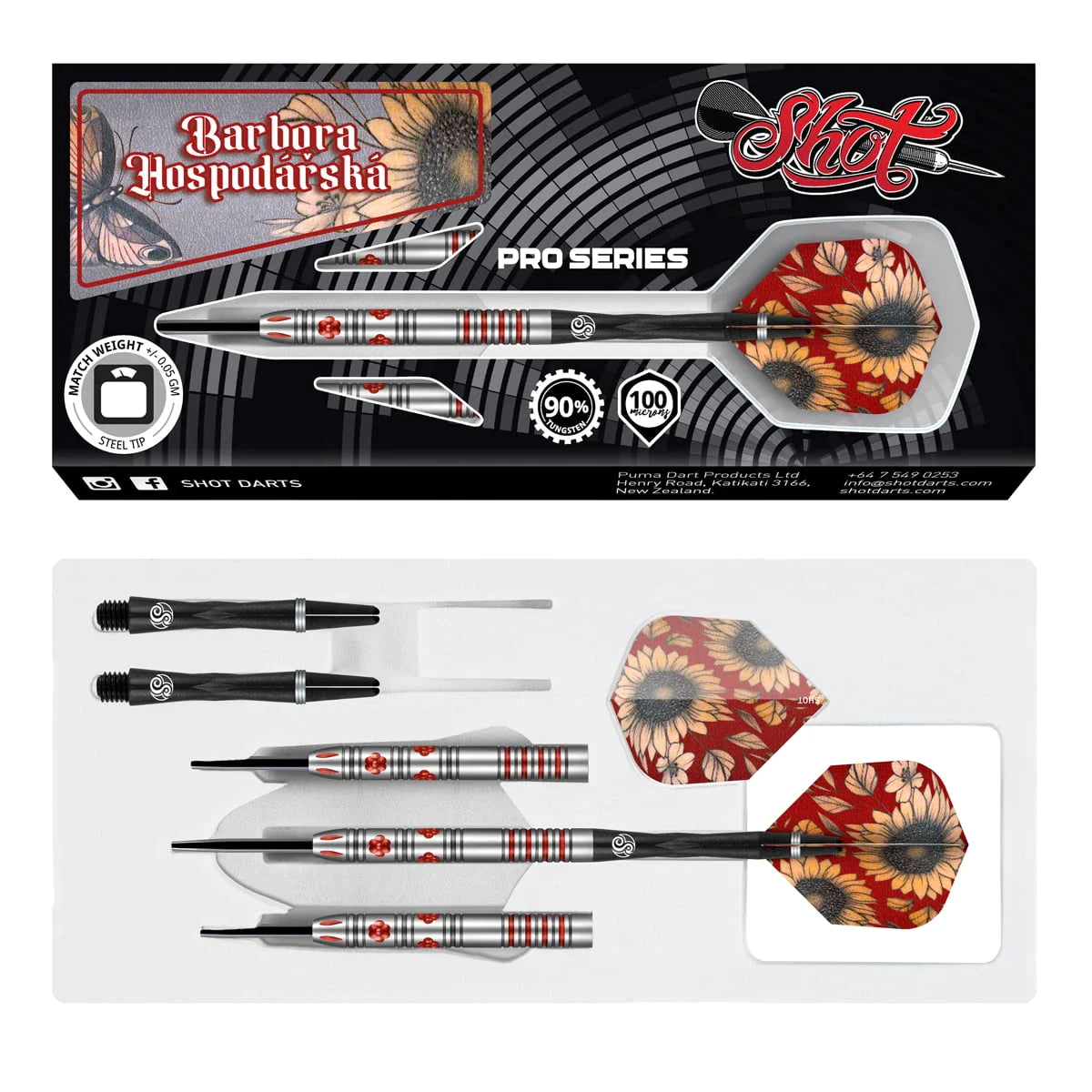 Shot Pro Series Barbora Hospodarska 23g Steel Tip Darts