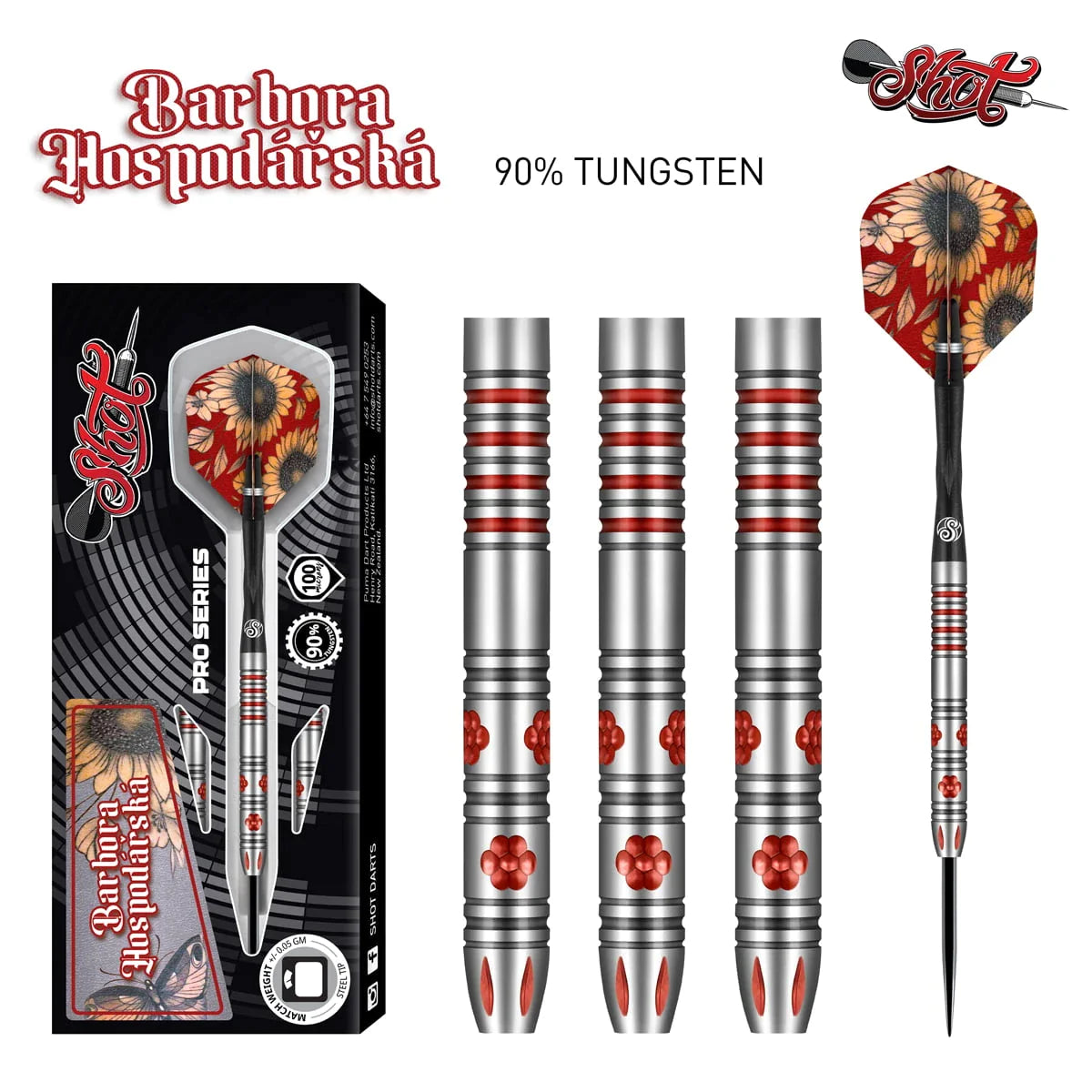 Shot Pro Series Barbora Hospodarska 23g Steel Tip Darts