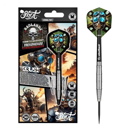 Shot Badlands Krush Steel Tip Darts 90% Tungsten Barrels