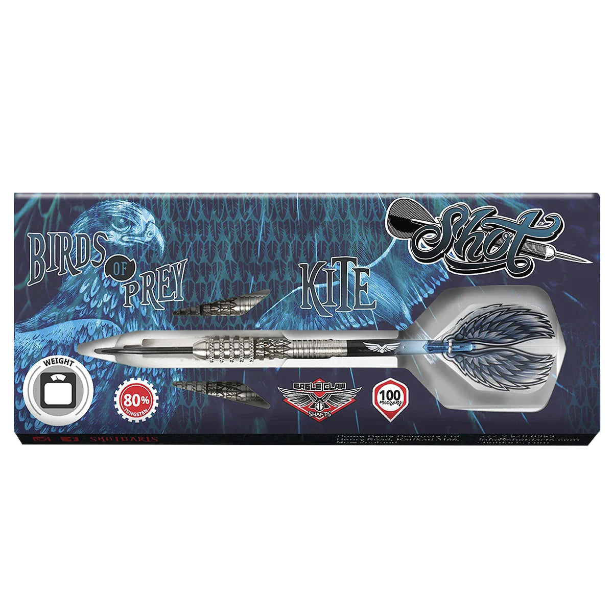 Shot Birds of Prey Kite 25g 80% Tungsten Steel Tip Darts