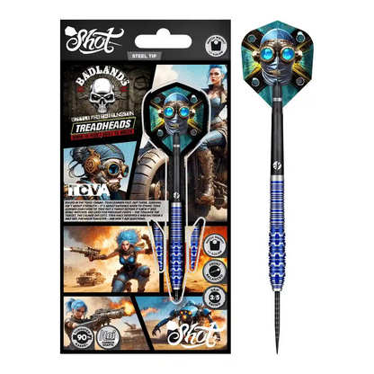 Shot Badlands Tova Steel Tip Darts 90% Tungsten Barrels