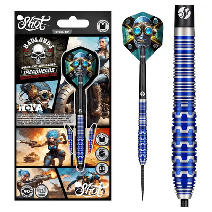 Shot Badlands Tova Steel Tip Darts 90% Tungsten Barrels
