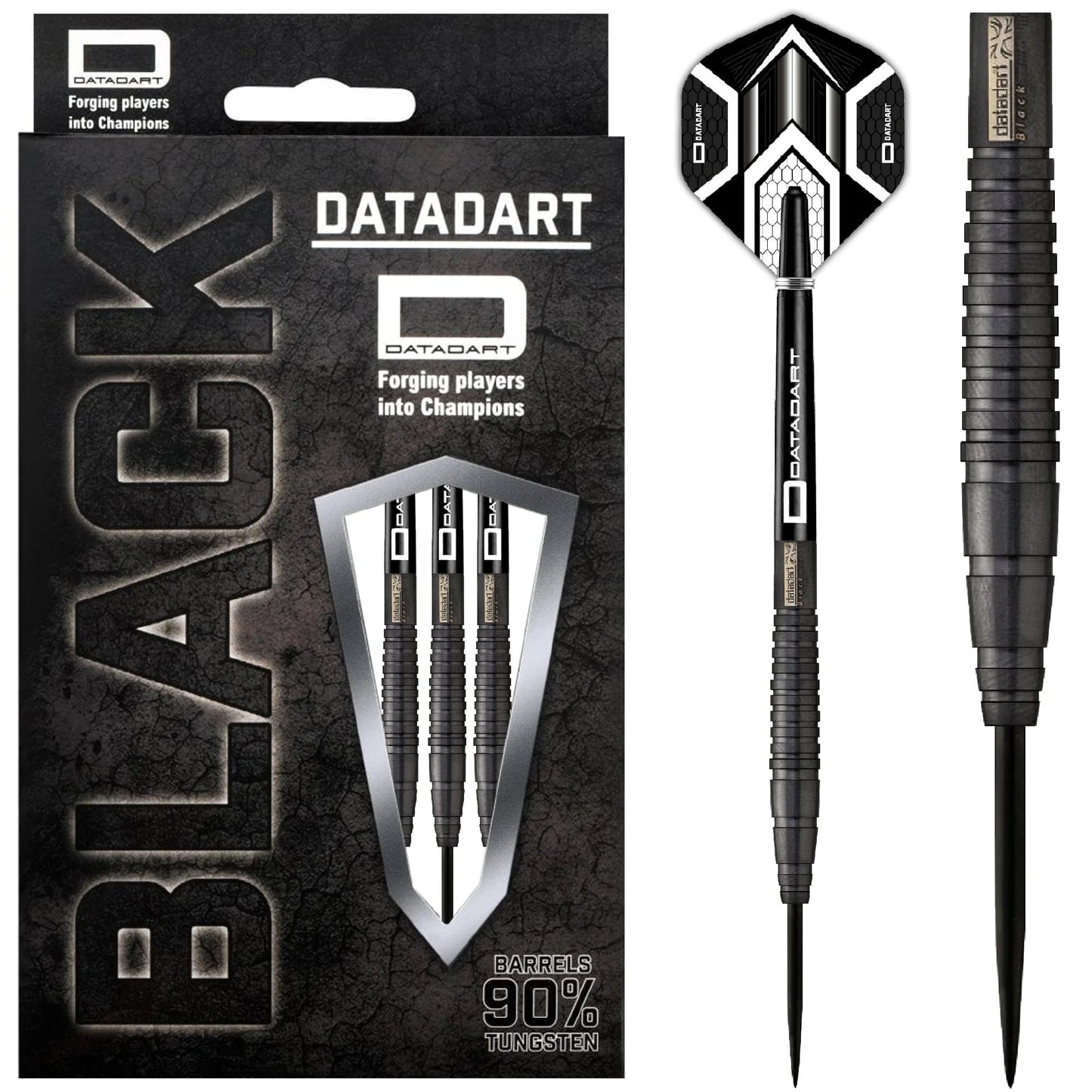 Datadart Black Ringed 22g Steel Tip Darts