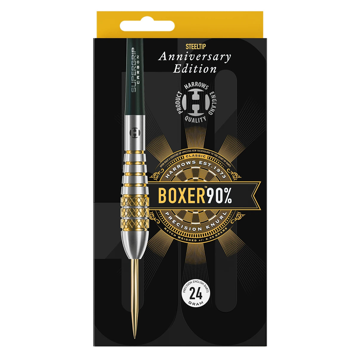 Harrows Boxer (Bomb) 26g 90% Tungsten Steeltip 50th Anniversary Darts