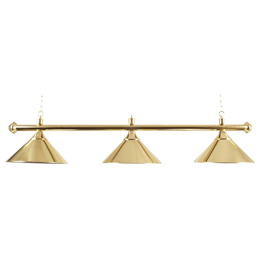 Brass Light Bar With Three Brass Lampshades