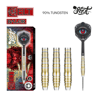 Shot Celt Balor Steel Tip Dart Set - 90% Tungsten Barrels Full-Set