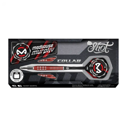 Shot Collab Charlie Murphy Steel Tip Dart Set - 90% Tungsten Barrels 