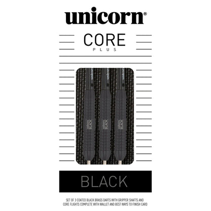 Unicorn Core Plus Black 26g Steel Tip Darts