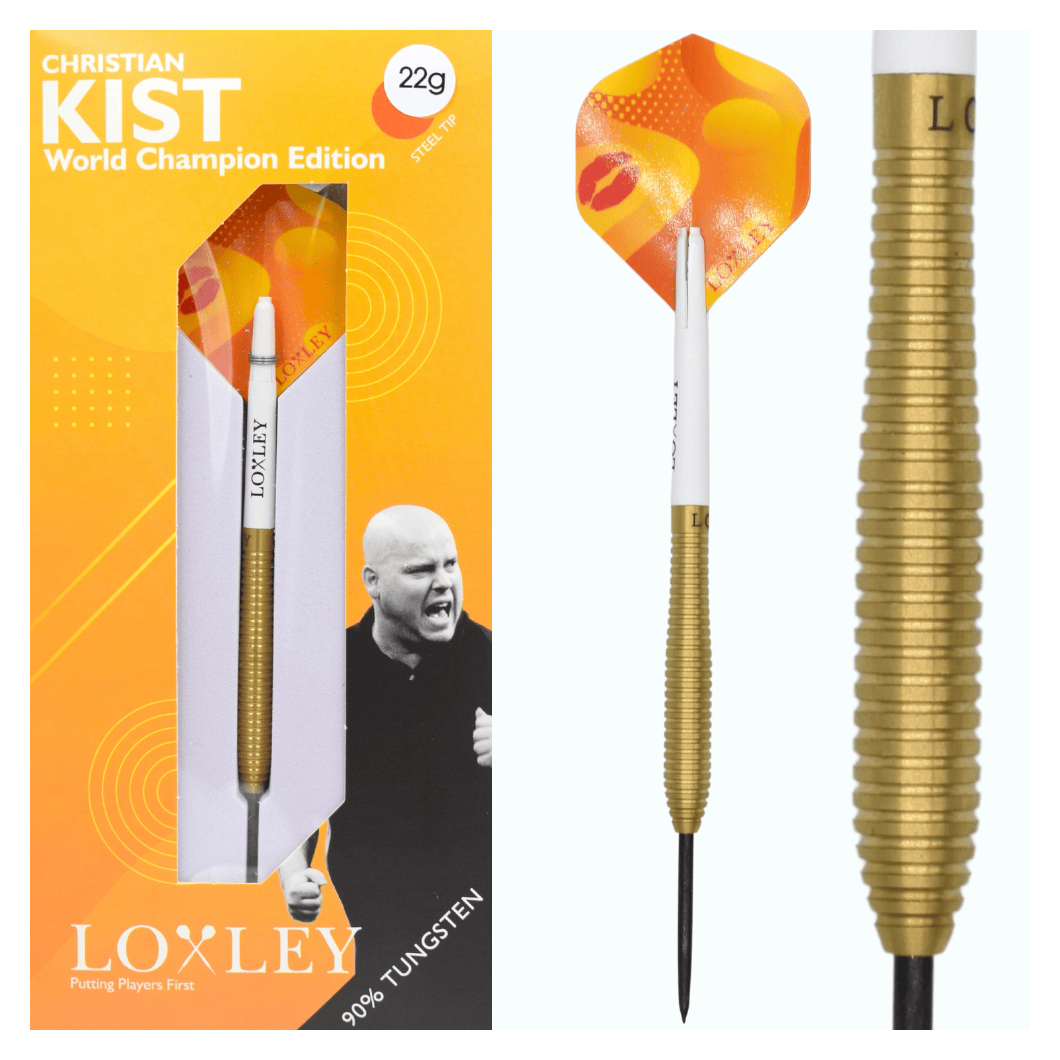 Loxley Christian Kist WC Edition 90% Tungsten Steel Tip Darts 22g