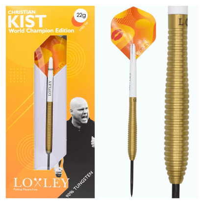 Loxley Christian Kist WC Edition 90% Tungsten Steel Tip Darts 22g