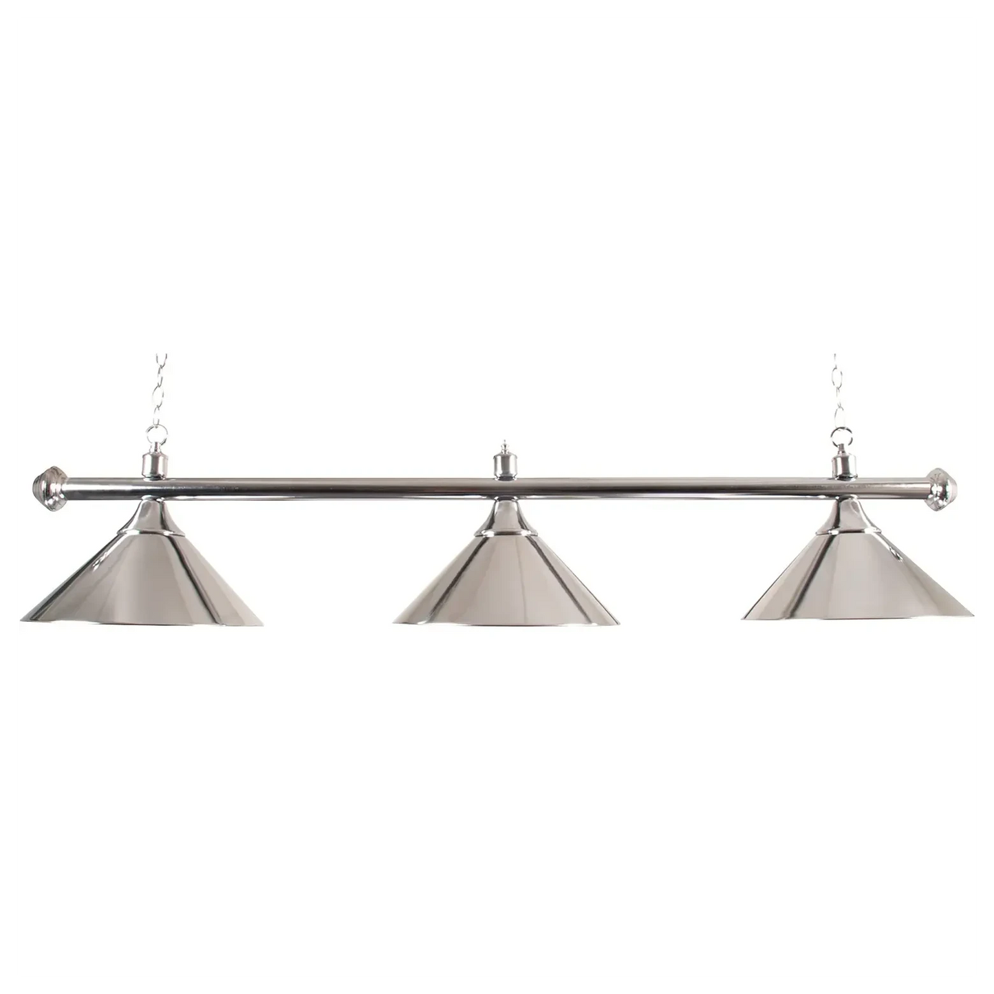 Chrome Light Bar With Three Chrome Shades