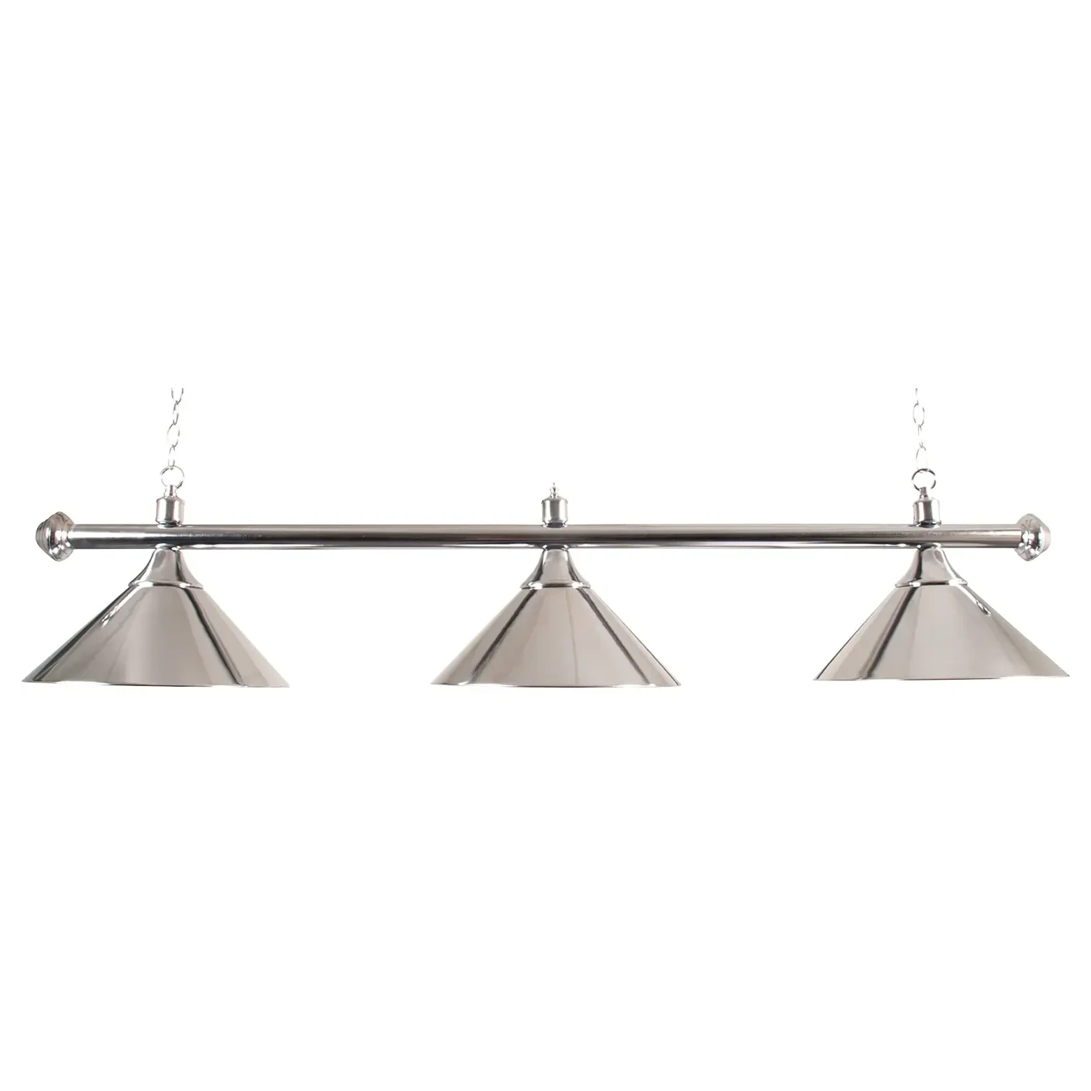 Chrome Light Bar With Three Chrome Shades