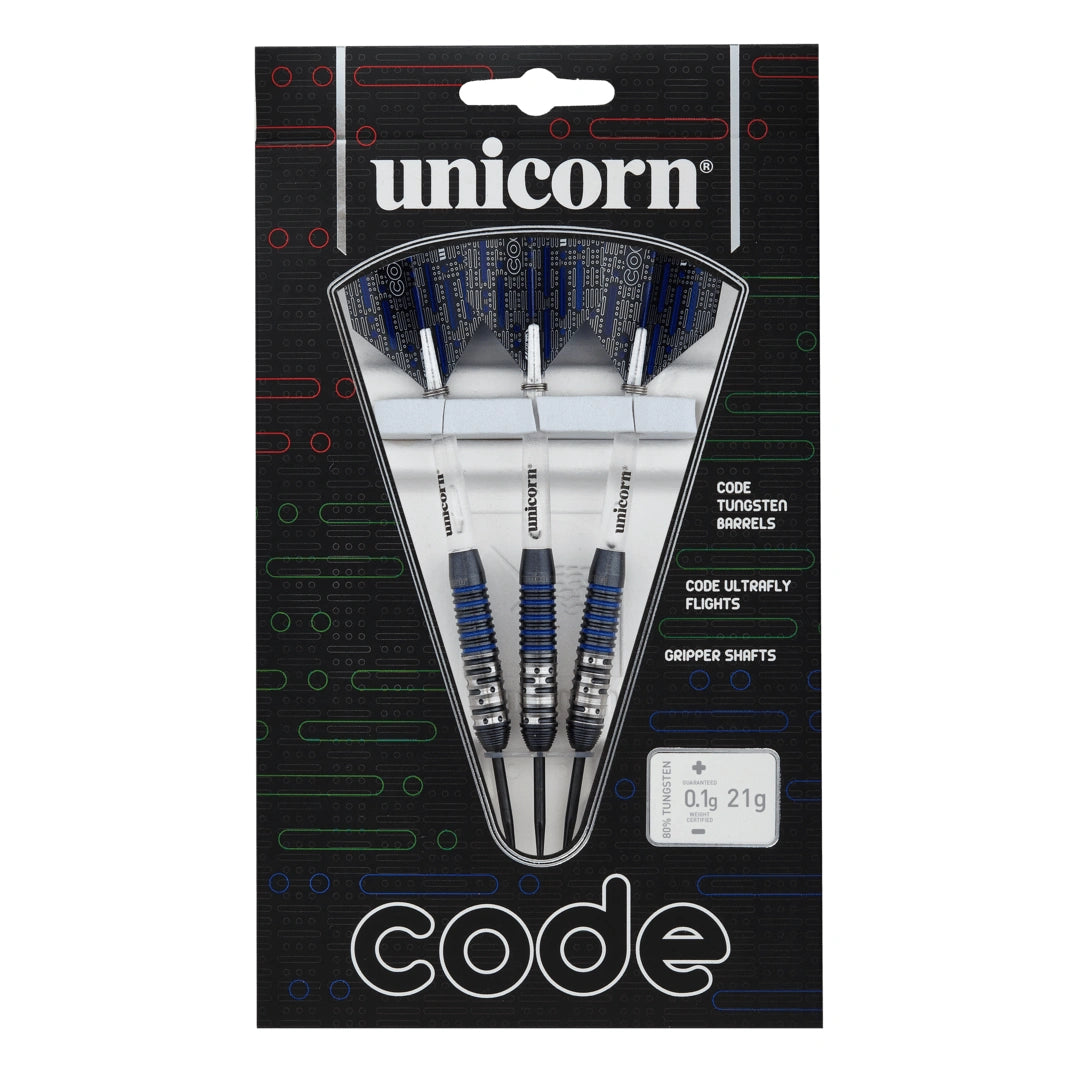 Unicorn Code Blue 21g 80% Tungsten Darts