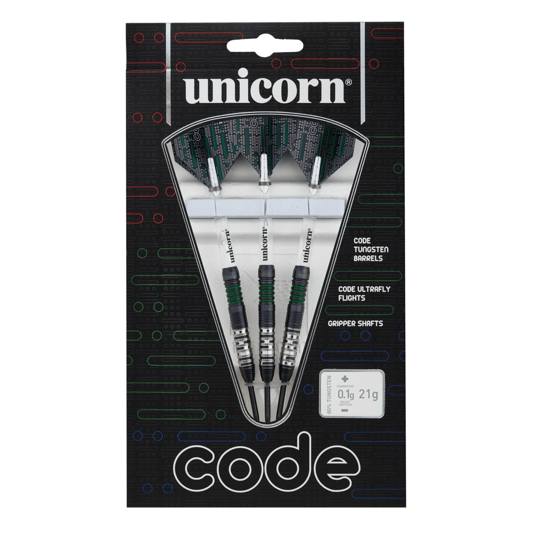 Unicorn Code Green 22g 80% Tungsten Darts