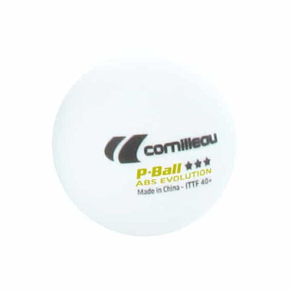 Cornilleau P-Ball - ITTF 3 Star Plastic Competition Balls - Box of 3 (White)