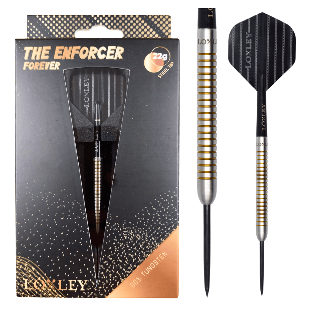 Loxley Enforcer Forever 90% Tungsten Steel Tip Darts package