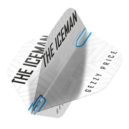 Red Dragon Hardcore Gerwyn Price White & Grey Snowflake Standard Extra Thick Dart Flights