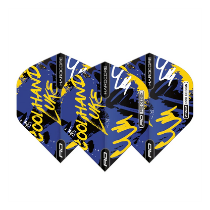 Red Dragon Luke Humphries Graffiti Blue Hardcore Standard Extra Thick Dart Flights