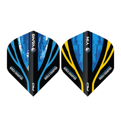 Red Dragon Luke Humphries WC Blue & Gold Yin Yang Standard Extra Thick Dart Flights