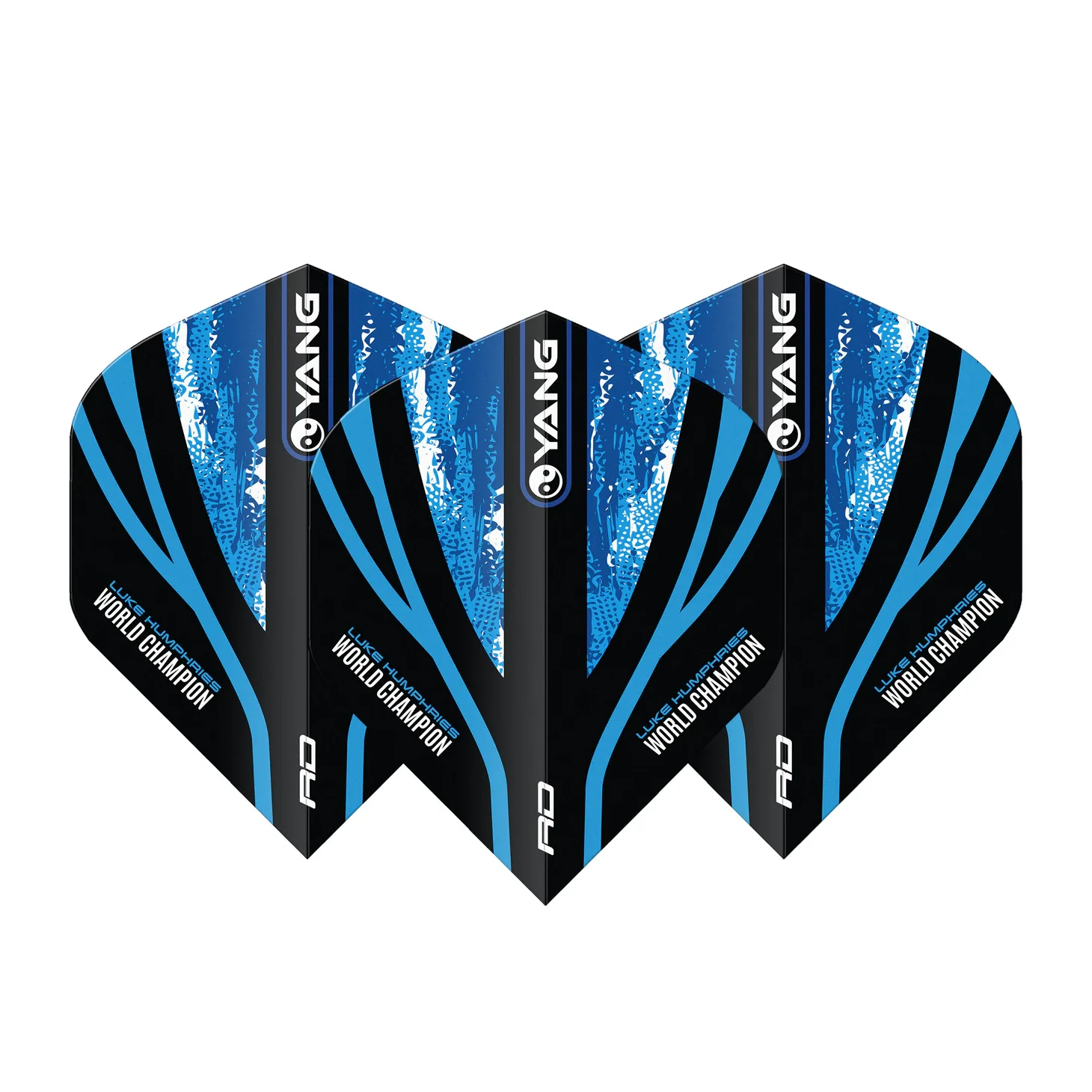 Red Dragon Luke Humphries WC Blue & Gold Yin Yang Standard Extra Thick Dart Flights