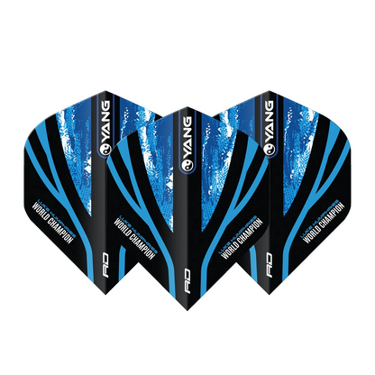 Red Dragon Luke Humphries WC Blue & Gold Yin Yang Standard Extra Thick Dart Flights