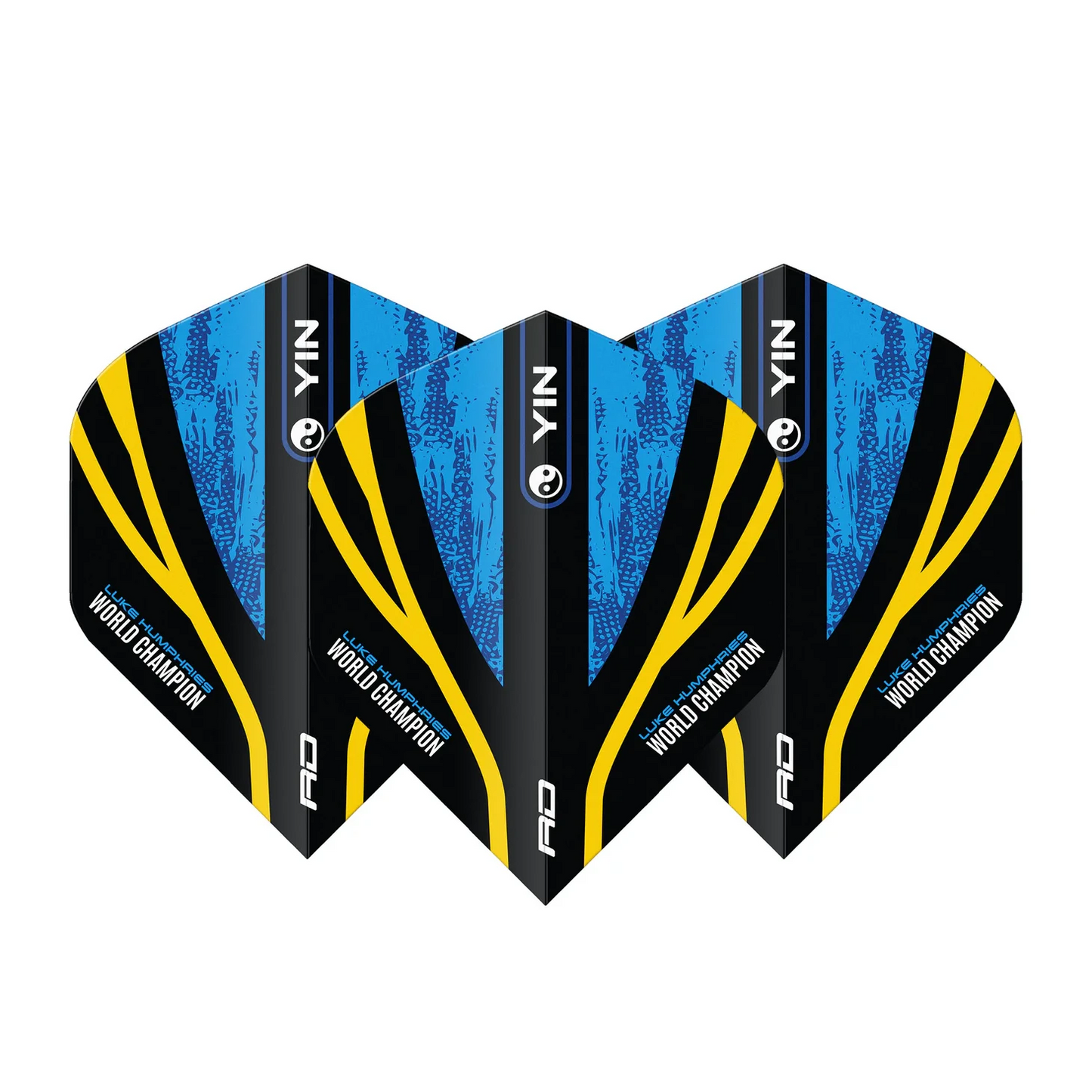 Red Dragon Luke Humphries WC Blue & Gold Yin Yang Standard Extra Thick Dart Flights