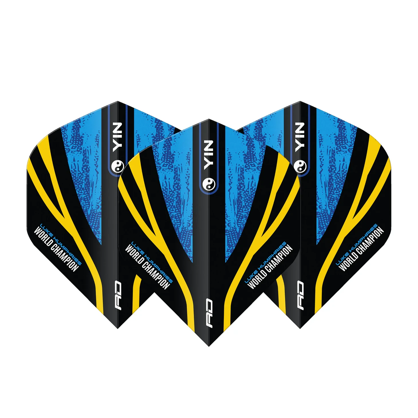 Red Dragon Luke Humphries WC Blue & Gold Yin Yang Standard Extra Thick Dart Flights