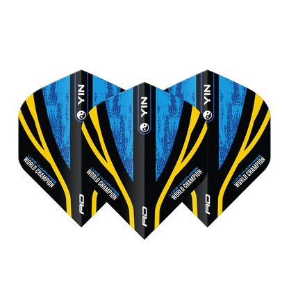 Red Dragon Luke Humphries WC Blue & Gold Yin Yang Standard Extra Thick Dart Flights