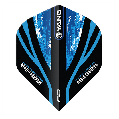 Red Dragon Luke Humphries WC Blue & Gold Yin Yang Standard Extra Thick Dart Flights