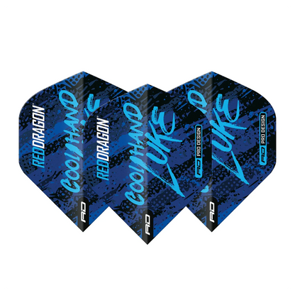 Red Dragon Luke Humphries WC Blue & White Yin Yang Standard Extra Thick Dart Flights