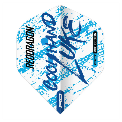 Red Dragon Luke Humphries WC Blue & White Yin Yang Standard Extra Thick Dart Flights