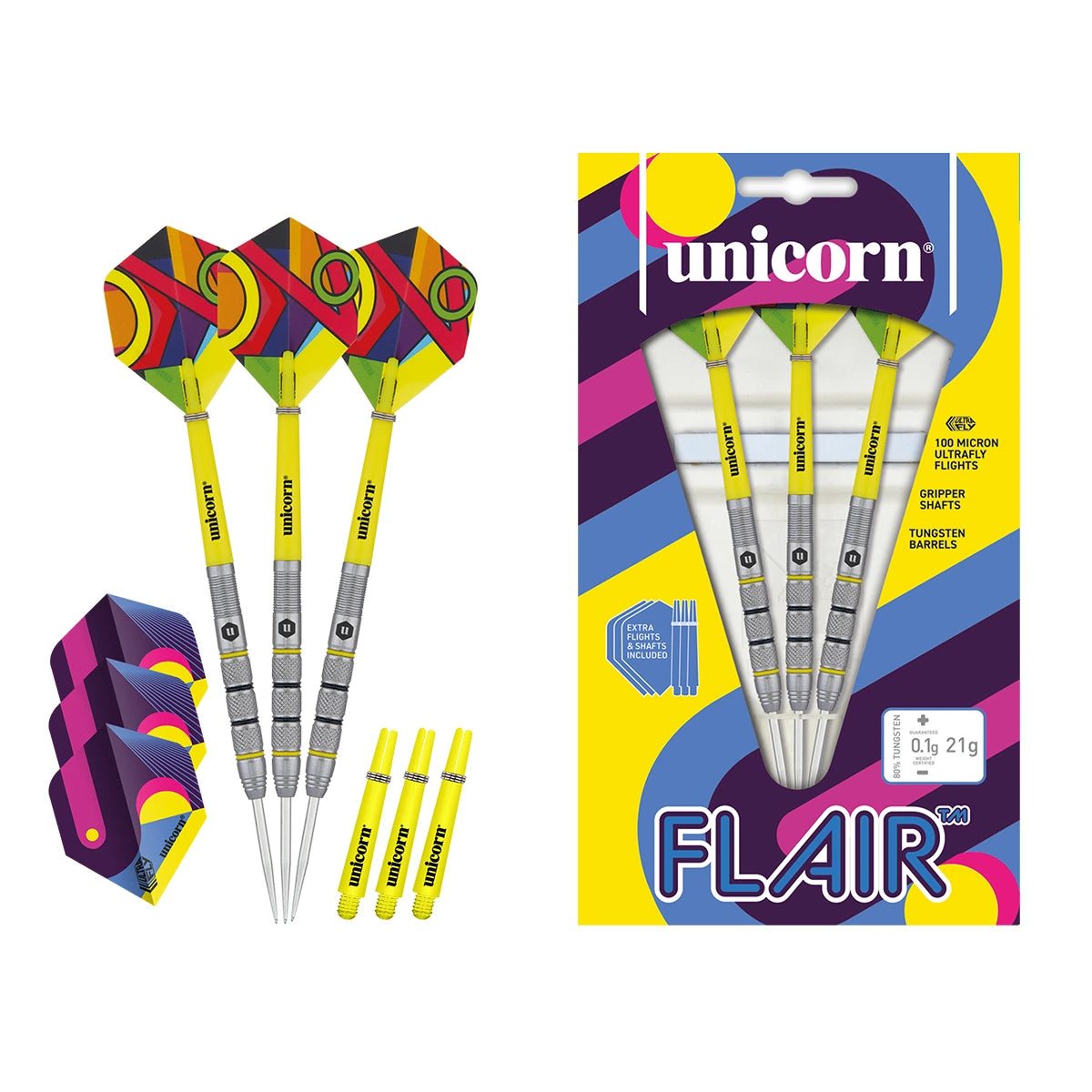 Unicorn Flair 80% Tungsten 21g Darts