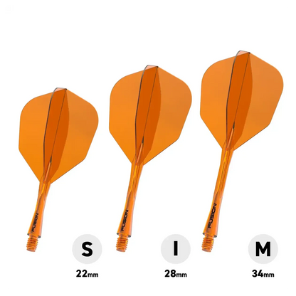 Winmau Fusion Integrated Flight & Shaft #6 Transparent Orange