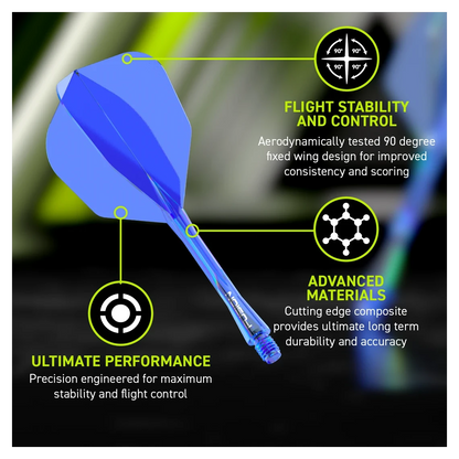 Winmau Fusion Integrated Flight & Shaft #6 - Blue Specs