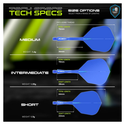 Winmau Fusion Integrated Flight & Shaft #6 - Blue