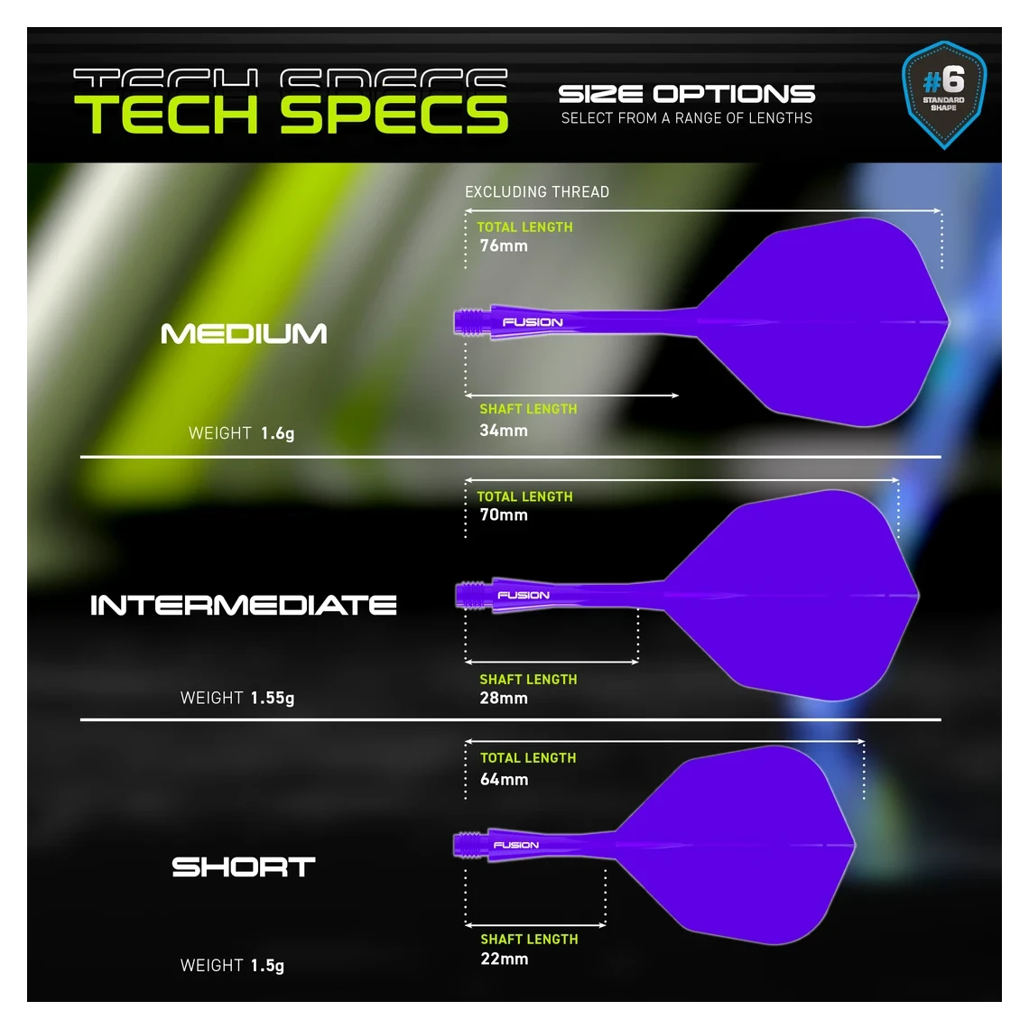 Winmau Fusion Integrated Flight & Shaft #6 - Purple