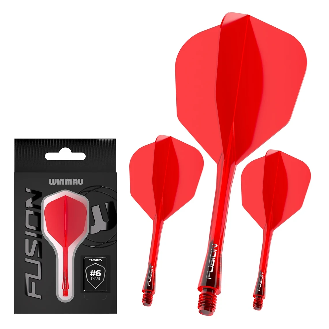 Winmau Fusion Integrated Flight & Shaft #6 - Red