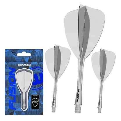 Winmau Fusion Arrow Integrated Flight & Shaft Transparent Clear