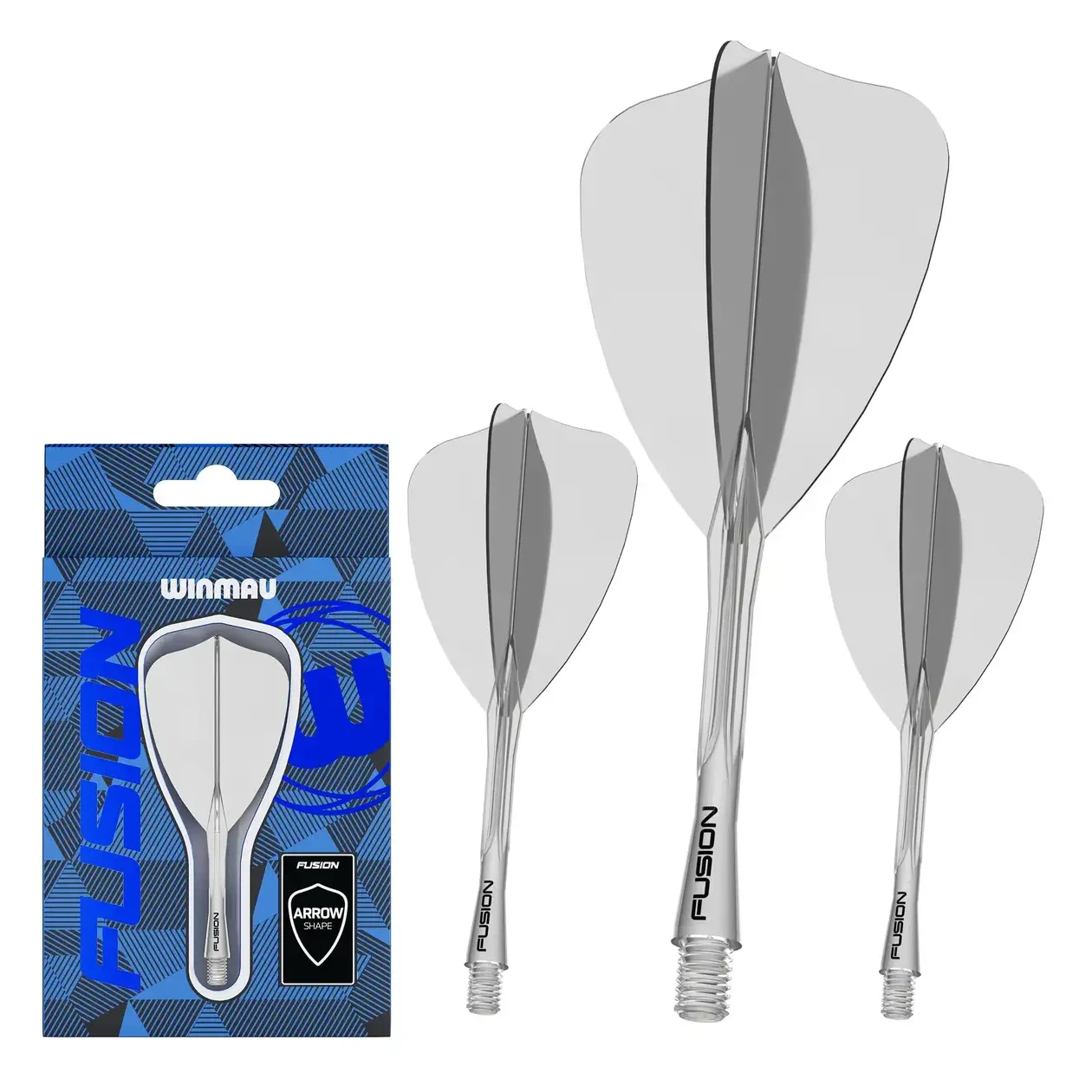 Winmau Fusion Integrated Flight & Shaft #6 Transparent Solid White