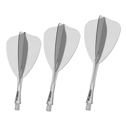 Winmau Fusion Arrow Integrated Flight & Shaft Transparent Clear