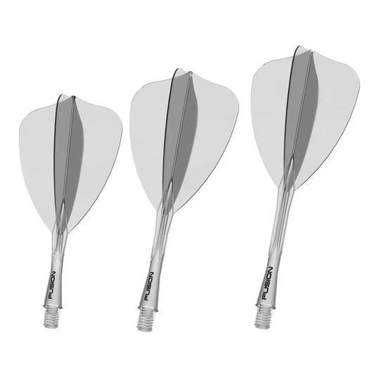 Winmau Fusion Integrated Flight & Shaft #6 Transparent Solid White